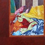 Fenetre-sur-soies-Hommage-a-la-teinturiere-de-Badalabougou-36x48-Huile