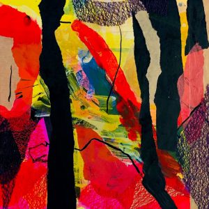 ACRYLIQUE COLLAGE FORMAT 40CMX40CM