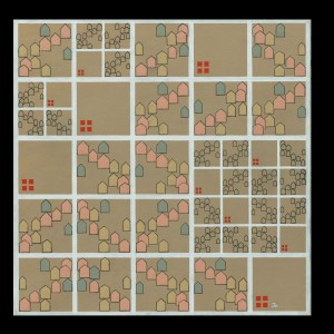 Village du sud - Huile sur toile et pastel gras -80 X 80 -1000 euros Village du sud, Huile sur toile et pastel gras, 80x80 cm, 1 000 €