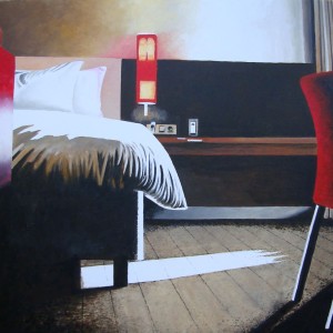 Réveil dans la chambre d'hôtel