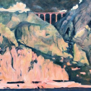 Traversée 65x50x2 cm huile