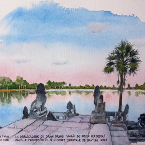 ANGKOR THOM Srah Srang Larg 28,5 Haut 21