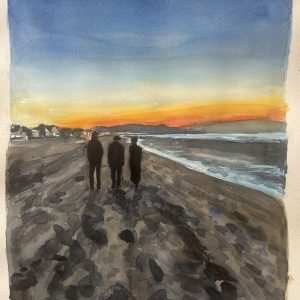 Blonville-sur-mer 2025 - aquarelle 31x41cm