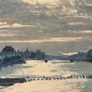 Pont Charles Prague 40/60 - Huile sur carton