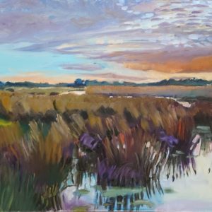 Marais d'hiver - Huile sur toile - 60x73 cm
