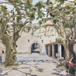 Seguret - Aquarelle - 49x30 cm