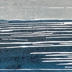 Bord de mer - Linogravure - 10X15 cm