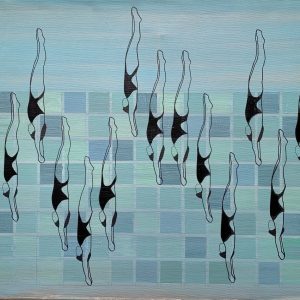 Plongeuses - Acrylique sur toile -50X65 cm